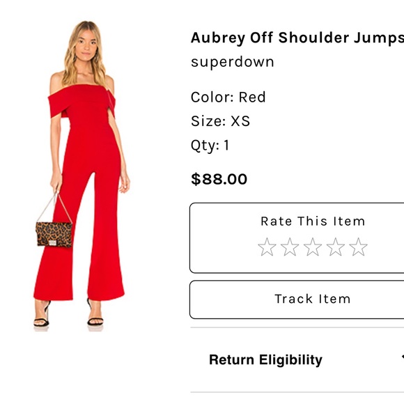 Red revolve jumpsuit - Picture 8 of 8